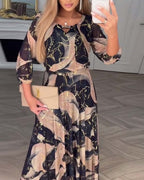 Chavelle | Robe en Chiffon Imprimée