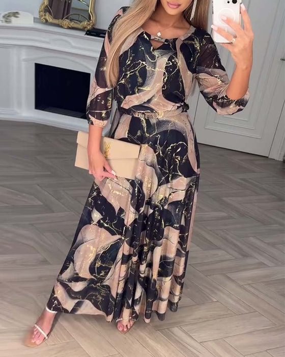 Chavelle | Robe en Chiffon Imprimée