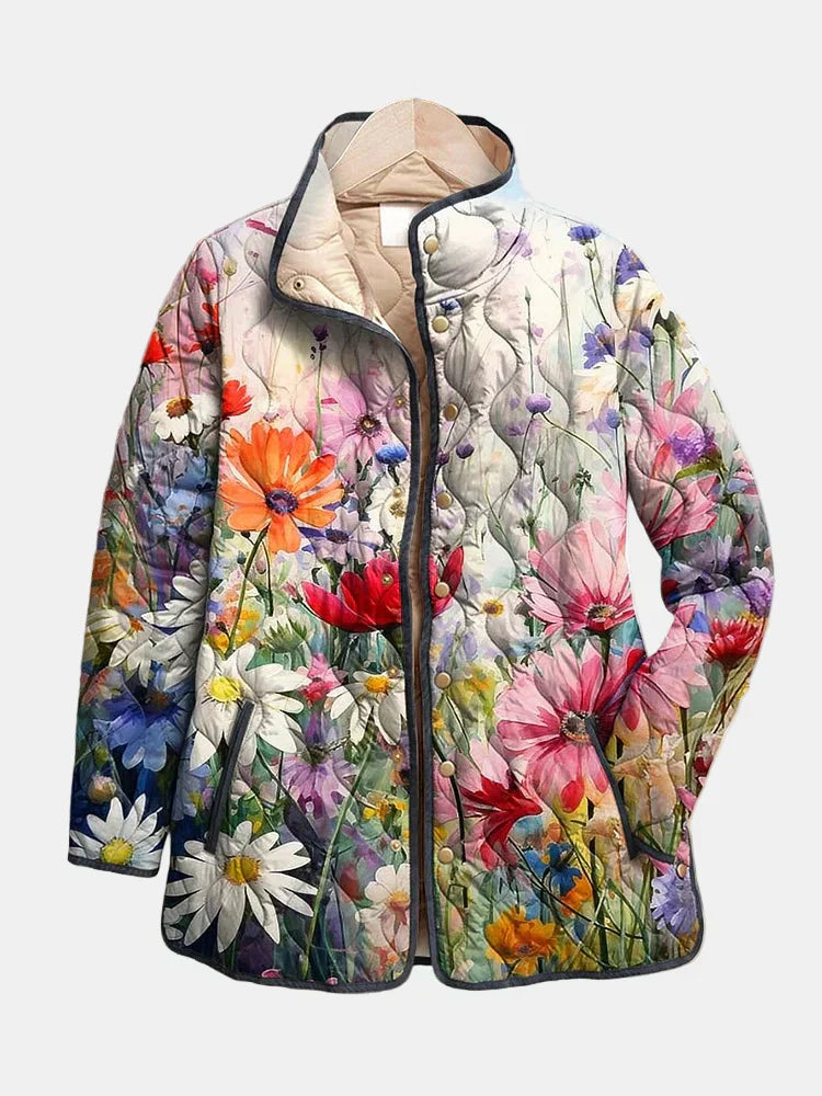 Kaia | Charmante Veste Matelassée à Imprimé Floral Vintage