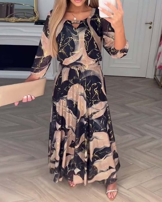 Chavelle | Robe en Chiffon Imprimée