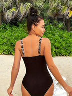 Blanche | Maillot de bain une pièce imprimé léopard