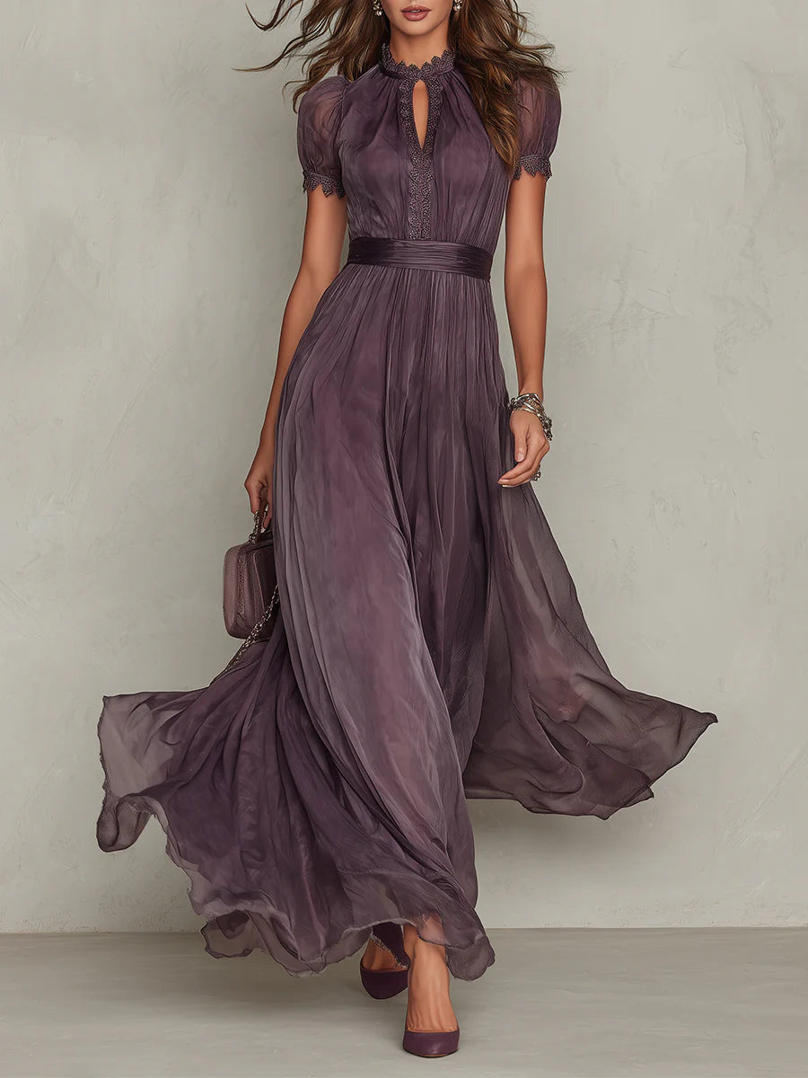 Ashley | Robe Maxi Chiffon Vintage Élégante