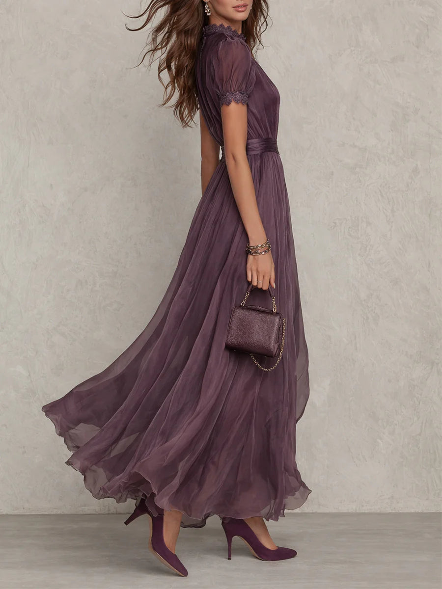 Ashley | Robe Maxi Chiffon Vintage Élégante