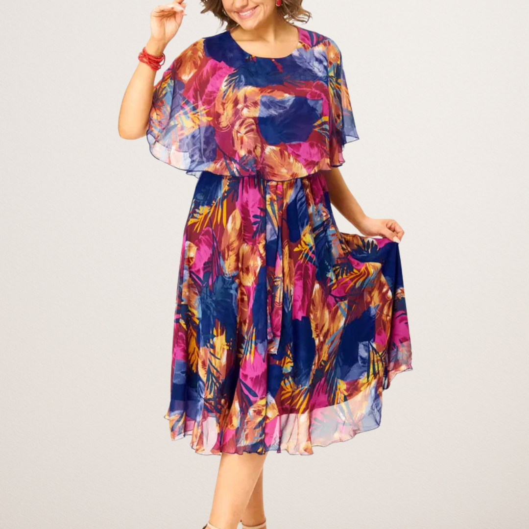 BARBARA | ROBE EN CHIFFON CONFORTABLE POUR GRANDE TAILLE